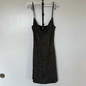 Urban outfitters sparkly cowl neck mini dress